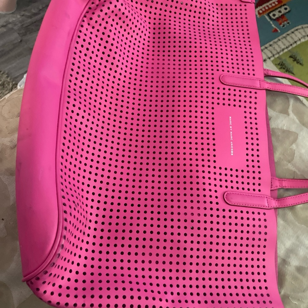 Marc Jacobs Vibrant Pink Perforated Tote